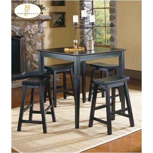 5302BK-29 Black Sand-Through Saddle Back Stool 29H - Pack of 2 -  Home Elegance