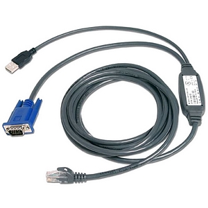 Picture of Avocent USB Cat. 5 Integrated Access Cable 7ft 1 x D-Sub HD-15  1 x Type A  1 x RJ-45 Cable USBIAC-7