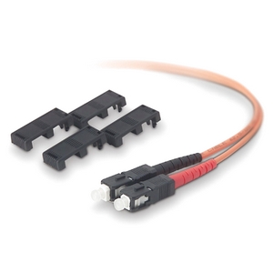 Picture of Belkin Fiber Optic Duplex Patch Cable 3.28ft 2 x SC  2 x SC Fiber Optic Patch Cable Multimode Orange A2F20277-01M
