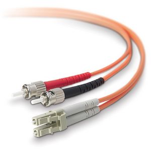 Picture of Belkin Duplex Fiber Optic Patch Cable 3.28ft 2 x LC  2 x ST Patch Cable Multimode F2F402L0-01M
