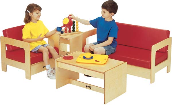 Jonti-Craft 0380TK Thriftykydz Red Living Room Set - 4 Piece
