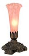 Picture of Meyda  11241 Pink Glass Lilies Stained - Table Lamp