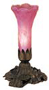 Picture of Meyda  11336 8&quot;H 1 Light Table Lamp - Mahogany Bronze / Cranberry Red Glass