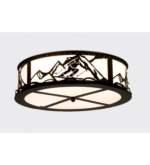 15435 22 Inch W Skier Flush Mount Black