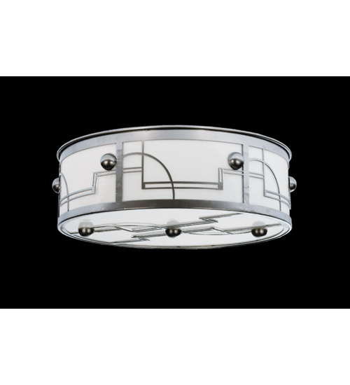 15514 22 Inch W Deco Flush Mount Nickel