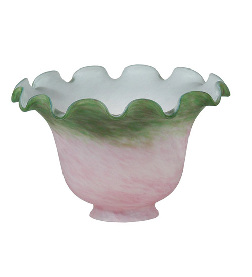 Picture of Meyda  11333 7 Inch W Pink/Green Pate-De-Verre 12 Flute Shade