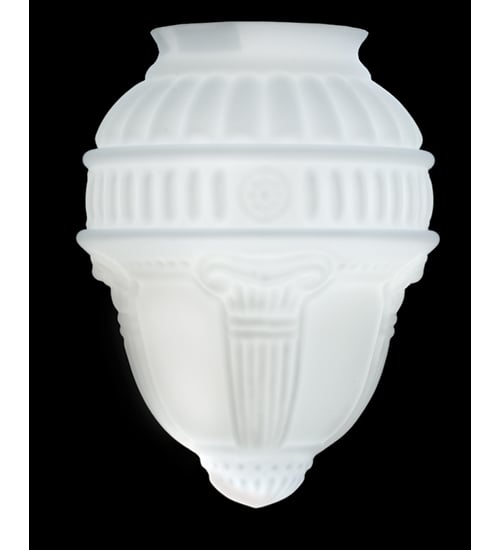 Frosted Shaped Shade - Victorian Deco - 5 Inch - 1 Pack - Handcrafted Art Glass