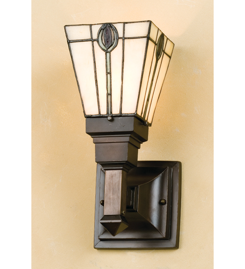 50628 5 Inch W Spear Mission 1 Lt Wall Sconce