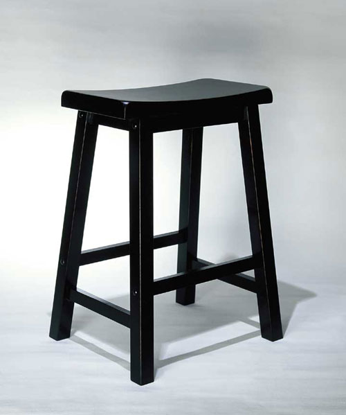 Picture of Powell 502-430 Antique Black with Sand Through Terra Cotta Counter Stool  24 Seat Height
