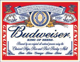 Picture of IWDSC 034-979 Tin Sign Budweiser - Label