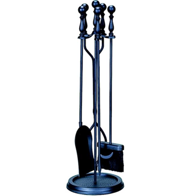 Uniflame F-1625 5 Piece Black Fireset with Ball Handles