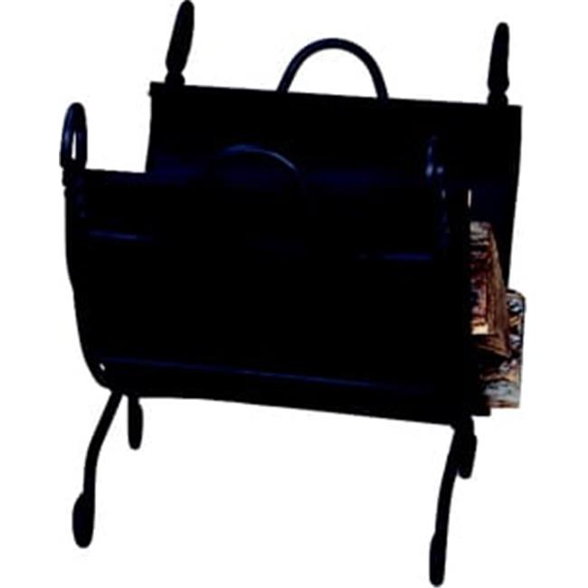 Uniflame W-1125 RING SWIRL BLACK LOG RACK WITH CANVAS CARRIER