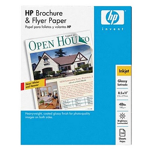 Picture of HP Glossy Brochure and Flyer Paper - Letter - 8.5    x 11    - Glossy - 150 Sheet - Brochure & Flyer Paper