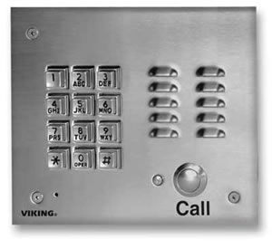Picture of Viking Electronics VK-K-1700-3EWP SS Handsfree Phone W/ Key Pad