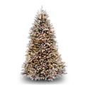 National Tree Company DUF-300-75 7.5 Foot Hinged Tree with Snow Red Berries Cones and 750 Snow Lights National Tree Company DUF-300-75 7.5 Foot Hinged Tree with Snow Red Berries Cones and 750 Snow Lights