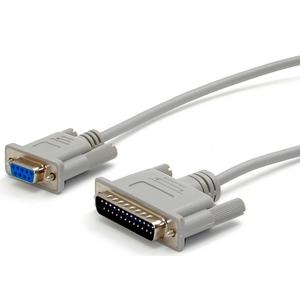 Serial/Null Modem Cable - 10ft - 1 x D-Sub (DB-9) 1 x DB-25 - Cable Crossover