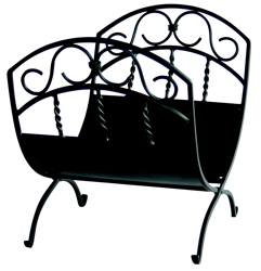 Picture of Uniflame W-1035 BLACK WROUGHT IRON LOG RACK WITH SCROLLS