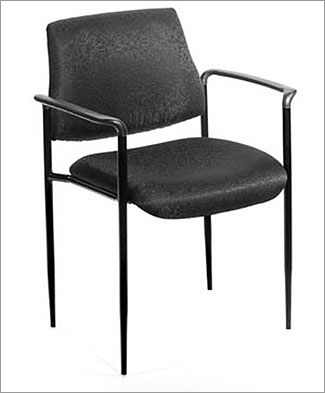 Picture of Boss B9503-CS Stackable Chair with Tapered Legs -Black Caressoft