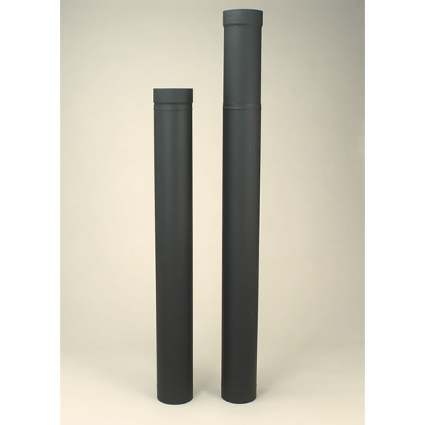 Picture of Selkirk Corporation 2606B 6 Inch  x 38 Inch -70 Inch  Adjustable Length Heat-fab 22-ga Welded Black Stovepipe