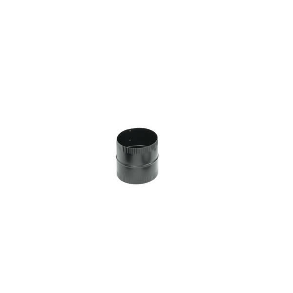 Picture of Imperial Manufacturing Group BM0047 6 Inch  24-ga Snap-Lock Black Stovepipe Male Coupling  4 Inch  Long  Male Crimp