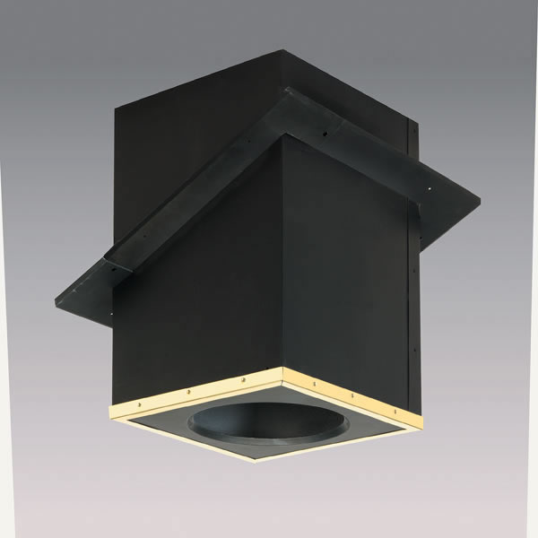 Picture of Selkirk Corporation SPR6CCSB 6 Inch  Superpro Catherdral Support Box With Black Ceiling Trim  Galvalume