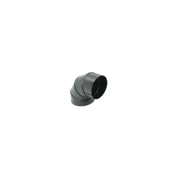 Picture of Gray Metal Products  Inc. 5-24-602-R 5 Inch  24-ga Snap-Lock Black Stovepipe 90 Deg Sectioned Adjustable Elbow