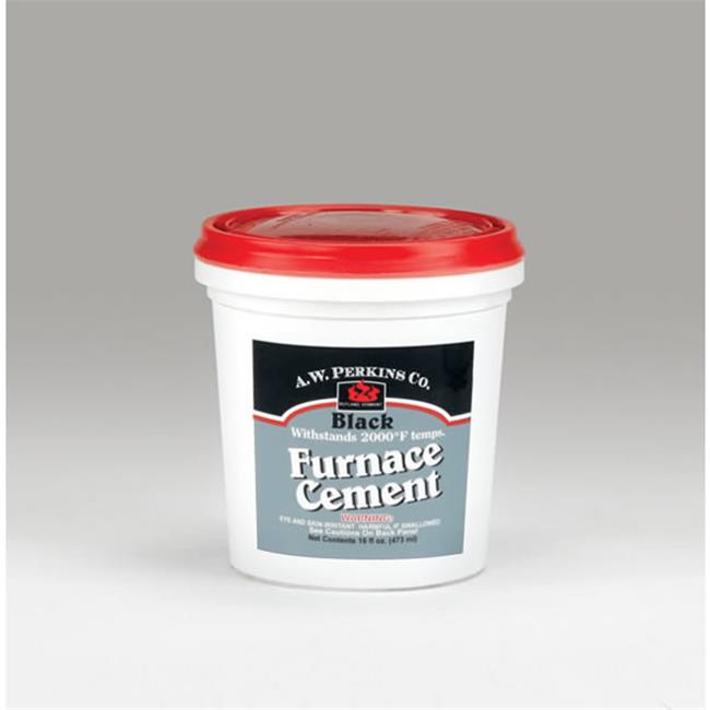 A.W. Perkins Co 64 Furnace Cement Black 1 Pint Tub - Picture 1 of 1