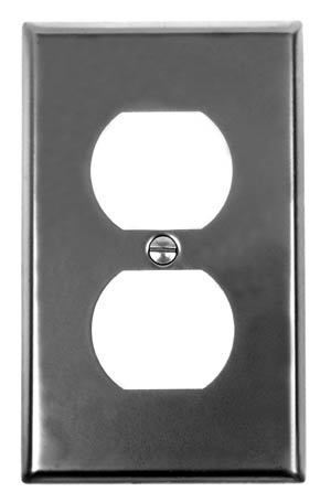 Picture of Acorn AW5BP Smooth Iron-Steel Single Duplex Outlet Switch Plate