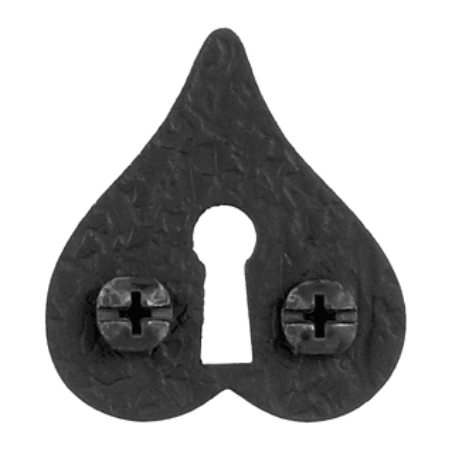 Acorn RM8BP Rough Iron Heart Keyplate - Black -  Acorn Manufacturing Co