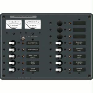 Blue Sea Systems Traditional Metal DC Circuit Breaker Panel, 13-Position | by West Marine