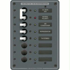 Blue Sea Systems AC Main Circuit Breaker Panel, Main + 6 Positions | by West Marine
