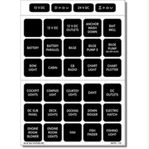 Blue Sea 4216 WeatherDeck Water Resistant Panel Labels - 60