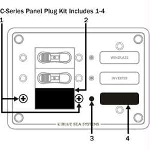 Blue Sea 8089 C-Series Plug Panel Kit