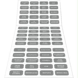 Blue Sea  Gray Small Format Label Kit - 60 Labels