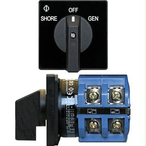 AC Source Selection Rotary Switch: 2 Sources, 2 Poles, 2+OFF Positions