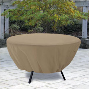 Picture of Classic Accessories 58202 Patio Table Cover Round - Tan