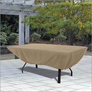 Picture of Classic Accessories 58242 Patio Table Cover Rectangle - Tan