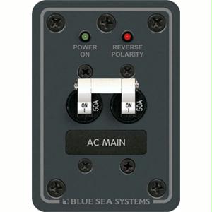 Blue Sea 8079 AC Main Only Circuit Breaker Panel  (White Switches)