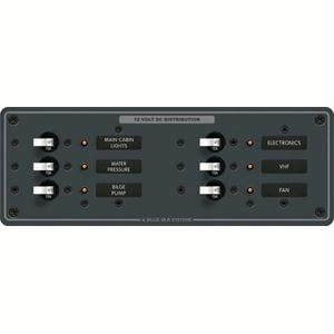 Blue Sea Systems Traditional Metal DC Circuit Breaker Panel, 6-Position | by West Marine