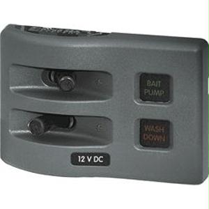 Blue Sea Systems WeatherDeck Waterproof Fuse Panel - 2 Positions, Grey | Camping World