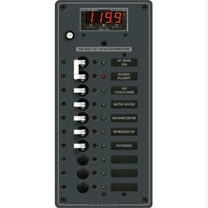 8406 5.25"W AC Main 8 Positions 5 Circuit Breakers