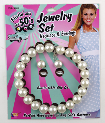 Picture of Costumes For All Occasions FM61808 Pearl Necklace and Earrings
