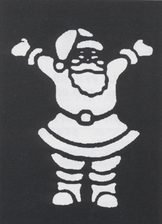 Picture of Costumes For All Occasions FP61 Stencil Happy Santa Brass