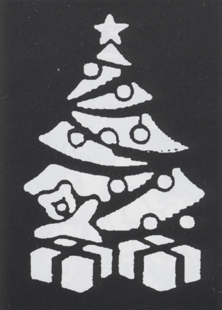 Picture of Costumes For All Occasions FP69 Stencil Xmas Tree Brass