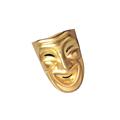 Costumes For All Occasions MA803 Comedy Mask Gold Costumes For All Occasions MA803 Comedy Mask Gold