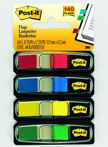 Picture of 3M Company MMM6834 Sticky note Smaller-Size Flags Standard Colors 4 Per Pack