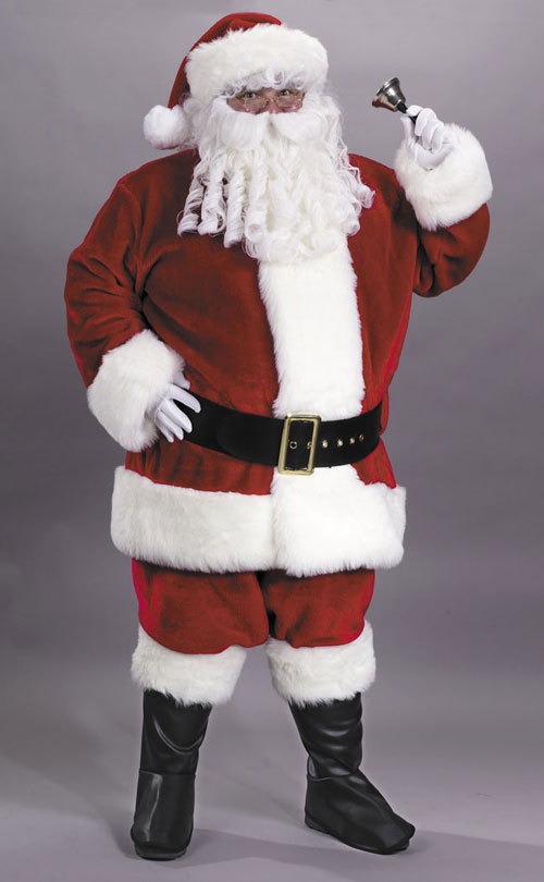 Picture of Costumes For All Occasions FW7502 Santa Suit Prem Pl Red Lrg