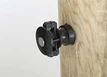 Picture of Dare Products Wood Post Insulator With Nail Black - ELF-WP-25