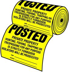 Picture of Hy-ko Products 100-piece Tyvek Sign Roll Yellow - TSR-100
