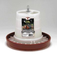 Picture of Miller Hanging Poultry Feeder White Red 11 Pound - PHF11